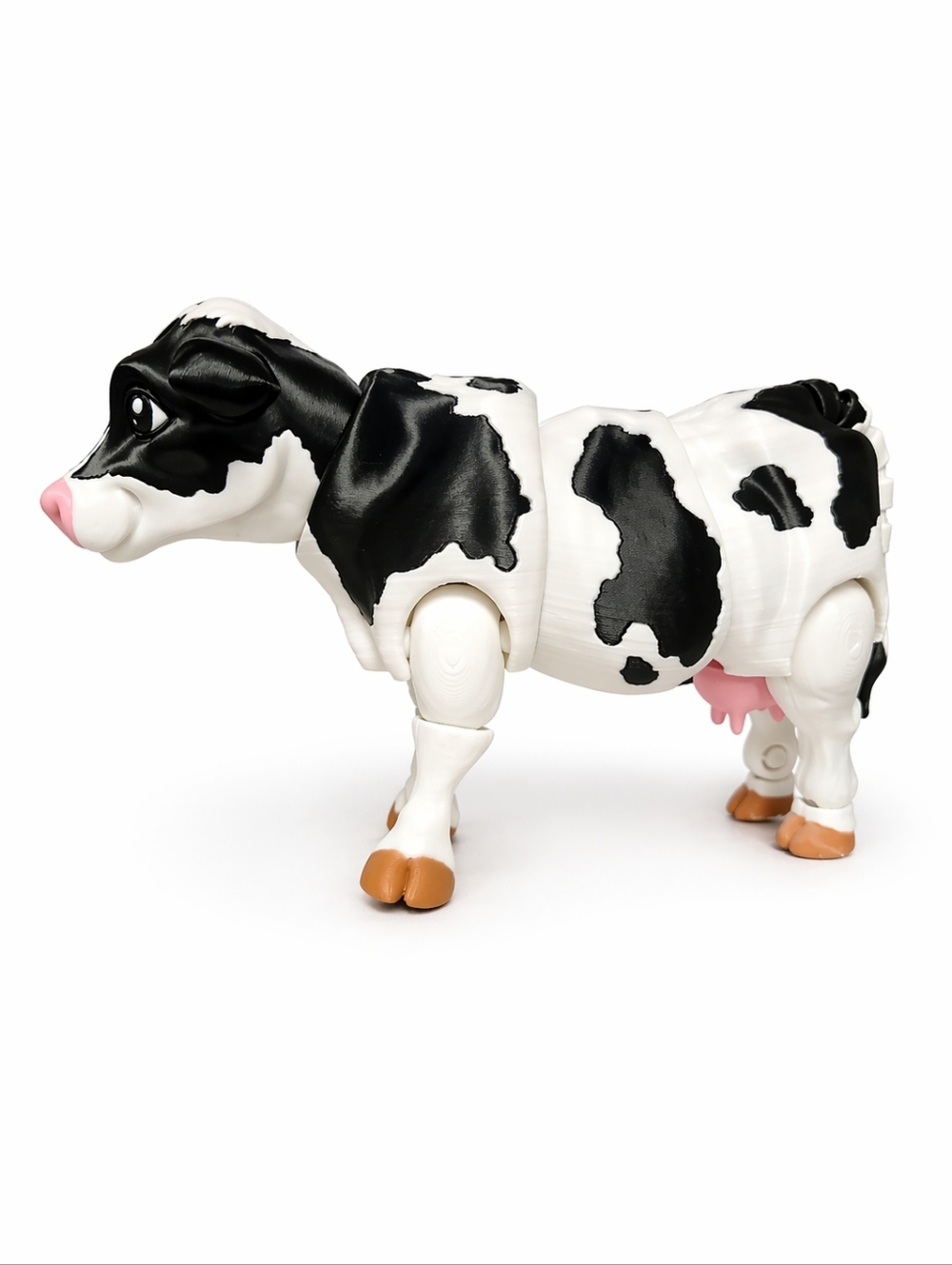 Black & White Cow Figurine 3D with Pink Snout - Picture 3 of 4